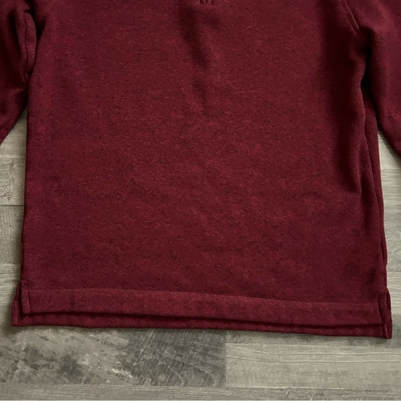 Wrangler Men's Red Long Sleeve Fleece Quarter Zip Sweater S - Picture 6 of 7
